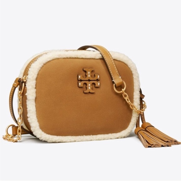 Tory Burch Handbags - NWT Tory Burch Leather Shearling Crossbody Bag